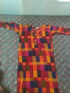 Checked Pattern Kurta