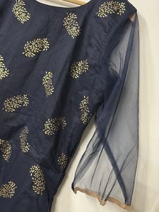 Elegant Navy Blue Ethnic Gown