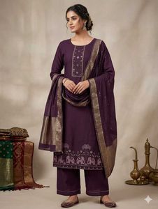 Elegant Blue Embroidered Kurta Set