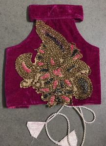 Embroidered Pink and White lehenga choli for kids