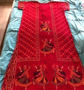 🍂 Comfortable Red Nightwear with Dancer Print 🍂