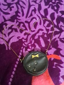 Black Round Cute Sling Bag