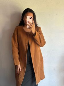 Cozy Brown Button-Up Coat
