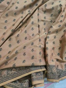 Elegant Brown Printed Saree