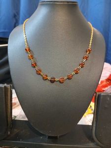 Amber Beaded Necklace