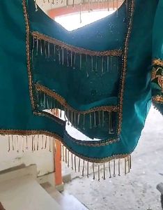 Beautiful Blue Embroidered Saree