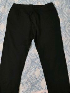 Black Pants with Graphic Print