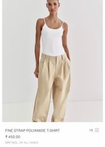 Zara Classic White Spaghetti Strap Top