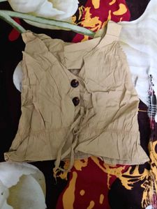 Cute Beige Button-Down Jacket