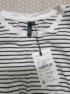 Striped Twist-Knot T-Shirt