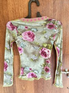 Floral Print Long Sleeve Top