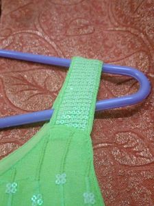 Sparkling Lime Green Kurta  sleeve attach
