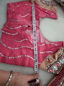 Rose Pink Saree Chiffon With Blouse