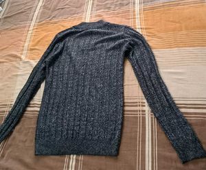 Cozy Gray V-Neck Sweater
