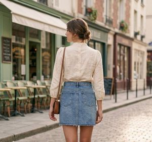 Stylish Denim Mini Skirt ( fixed price )