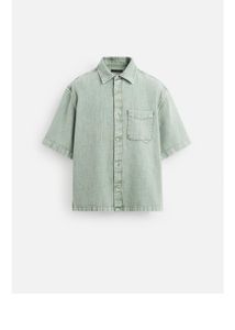WASHED TEXTURED SHIRTBROWN / TAUPE - REF