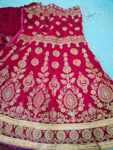 Beautiful Bridal Velvet Lahnga
