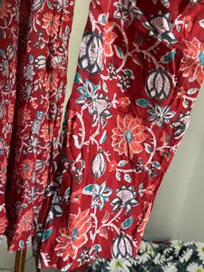 Maroon Cotton Dress