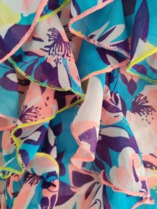 Multicolored Frill Frock