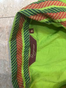 Green Ethnic Print Kurta Dress