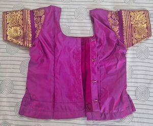 Purple &amp; Gold Silk Lehenga Choli - New
