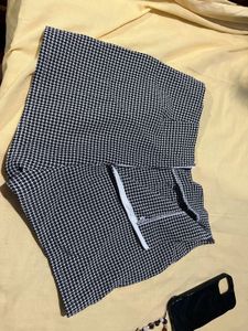Houndstooth High Waisted Shorts