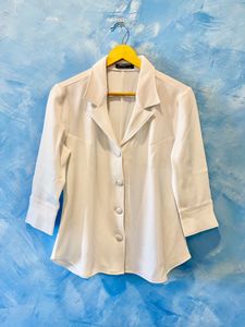 Elegant White Blazer Set (M)