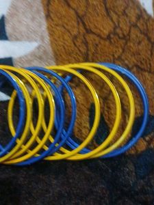 Blue and Gold Bangles Set
