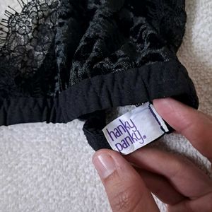 Vintage Gothic Black Lace Velvet Bralette