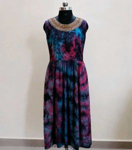 Ethnic Gown with Embellished Neckline