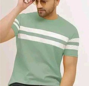 Men's Striped Green T-Shirt