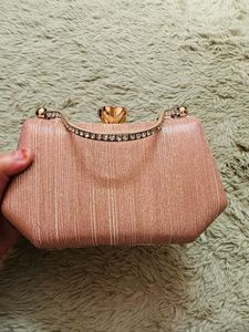 Elegant Rose Gold Clutch Bag