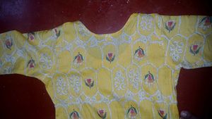 Yellow Hand-Block Printed Kurta
