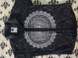 Stylish Black Shirt with Mandala Design