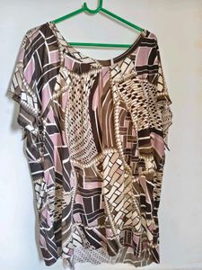 Plus Size XXL Abstract Print Top