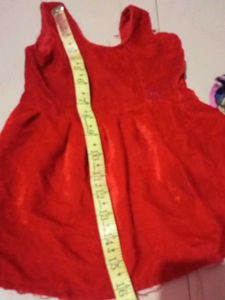 Cute Blue &amp; Red Baby Frock Set