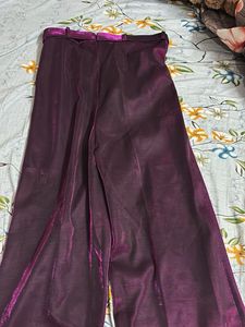 Shimmering Purplish pink Palazzo Pants