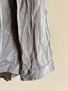 Silky Grey Button-Up