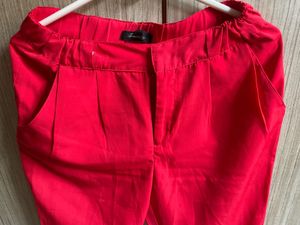 Red Casual Pants