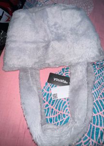 Grey Faux Fur Handbag