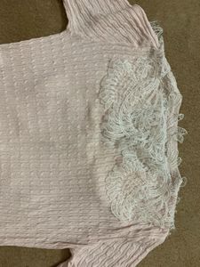 Chic Lace Trimmed Cardigan