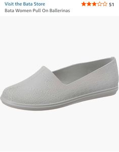 Lightweight Grey Slip-On Flats