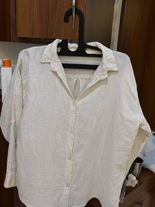 White oversized shirt