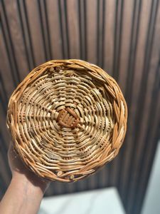 🆕 Round Woven Cane Basket with handle 🆕