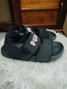 PUMA Black &amp; Pink Slides - Size 4(37)