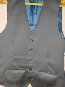 Blackberrys Casual Blue Blazer With Waistcoat