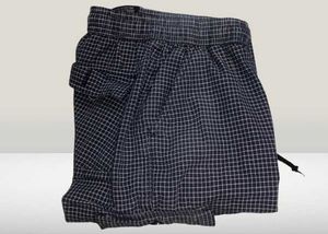 Men's Checkered Navy Blue Shorts