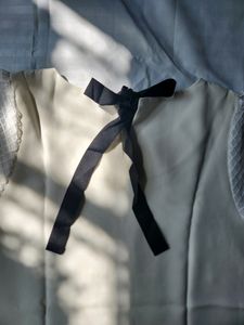 Korean White Puffy Sleeve Top