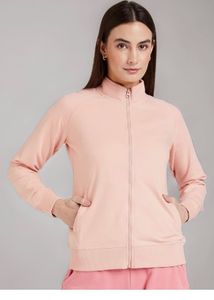 Pink Zip-Up Track Jacket