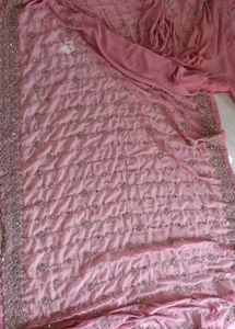 Pink Embellished Saree